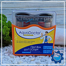 Таблетковий тестер для басейну Aquadoctor Box pH і CL Німеччина | Тестер для перевірки рівня pH і хлору