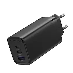 Зарядний пристрій Vention Adapter USB-C GaN Fast Charging PD QC4+ 65 W FED Black (FEDB0-EU)