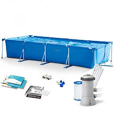 Басейн каркасний 28274 габарити Intex 450x220x84 см, об'єм 7127 л (картриджний фільтр), фото 3