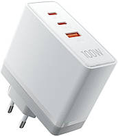 Зарядное устройство Vention Ultra с 3 портами USB (C+C+A) GaN 100W White (FEGW0-EU)