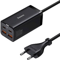 Зарядний пристрій Baseus GaN3 Pro GaN 2 x USB Type C 2 x USB 100 W з кабелем Black (CCGP000101)