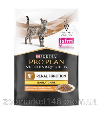 Purina Pro Plan Veterinary Diets NF Renal Function Early Care, шматочки в підливі з куркою для котів, 85 г