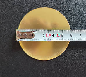 Дзеркальні наклейки круги набір 10 шт (діаметр 6 см) пластикові Золотий Б369-6 см, фото 3