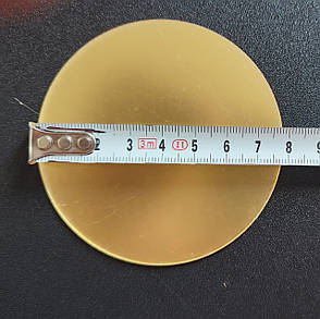 Дзеркальні пластикові наклейки кола Золоті 8 шт 8 см Б369, фото 2