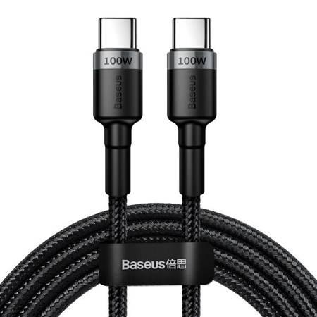 Кабель Baseus Cafule USB Type-C to USB Type-C PD2.0 100W 0.5 м Black/Grey (CATKLF-CLG1)