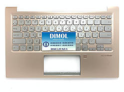 Оригінальна клавіатура для ноутбука Asus VivoBook S13 S330, S330U, S330F, X330U, S330UA, S330FA, S330FN silver, ukr, підсвічування
