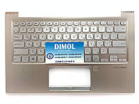Оригинальная клавиатура для ноутбука Asus VivoBook S13 S330, S330U, S330F ukr, подсветка, золотая панель