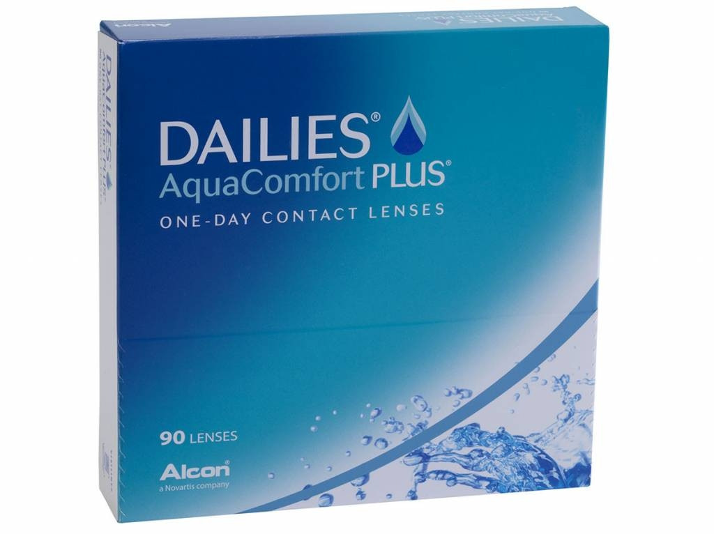 Одноденні Контактні лінзи DAILIES AquaComfort Plus (90шт)