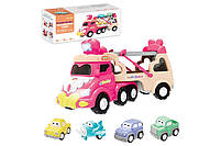 Автовоз інерційний, озвучений, зі світлом, в коробці G0101 розмір іграшки 33см., фото 2