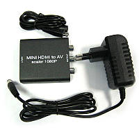 Конвертер сигнала ATcom HDMI / 3RCA (мама) + блок питания