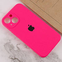 Розовый чехол Silicone Case для Iphone 13 с закрытым низом / рожевий чохол для айфон 13 силикон кейс pink