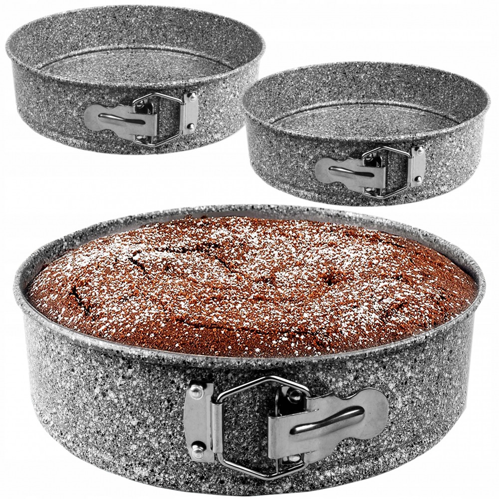 Набір роз'ємних форм для випікання Maestro MR-1125-S із 3 шт зі знімним дном і антипригарним покриттям