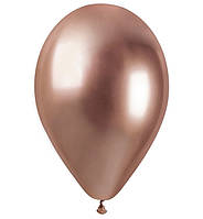 Воздушные шарики (33 см), 5 шт, Италия, цвет - розовое золото (хром)