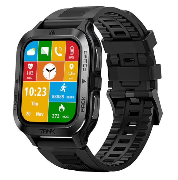 Мужские наручные умные часы Kospet Tank M2 Black, фото 1