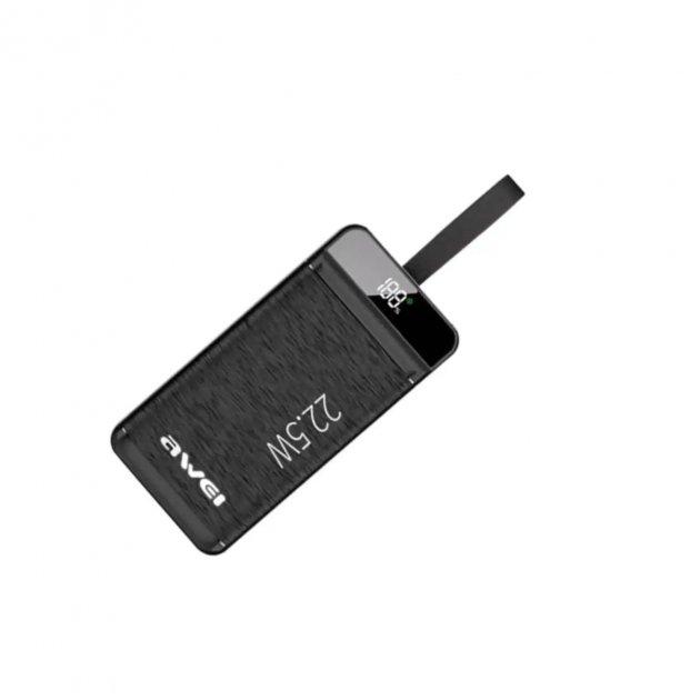 Портативна батарея Power Bank Awei P142K 50000 mAh 22.5W Black (P142K)
