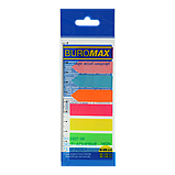Закладки пластикові з клейким шаром асорті НЕОН 45х12мм Buromax BM.2307-98, фото 3