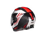 Мотошолом HJC F70 Carbon Kesta чорно-біло-червоний, фото 3