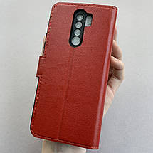 Чохол-книга для Xiaomi Redmi 9 чохол книжка з хлястиком на телефон сяомі редмі 9 червона b6r, фото 3