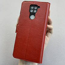 Чохол-книга для Xiaomi Redmi Note 9 чохол книжка з хлястиком на телефон сяомі редмі нот 9 червона b6r, фото 3