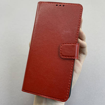 Чохол-книга для Xiaomi Redmi Note 9 чохол книжка з хлястиком на телефон сяомі редмі нот 9 червона b6r, фото 1