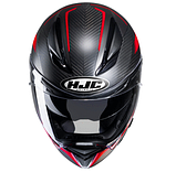 Мотошолом HJC F70 Carbon Ubis чорно-червоний, фото 3