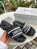 Шлепанцы женские Dior Slippers Blue