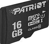 Картка пам'яті PATRIOT microSDHC LX SERIES 16 GB CLASS 10 ADAPTER SD З адаптером, фото 2