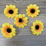 Штучна головка Соняшник 6 см (100 шт. в уп), фото 2