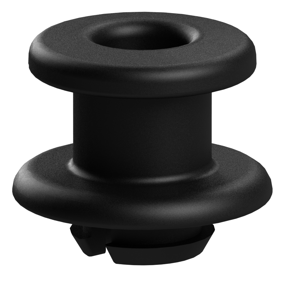 Пластикова заклепка для фіксації застібки-пряжки з поліаміду AMM Pr002 чорний (07.99.062.01.01), фото 1