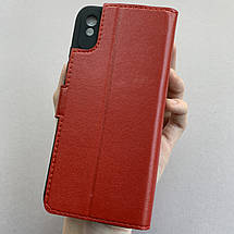 Чохол-книга для Xiaomi Redmi 9А чохол книжка з хлястиком на телефон сяомі редмі 9а червона b6r, фото 3