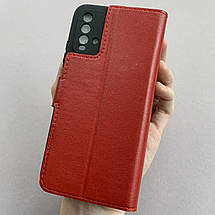 Чохол-книга для Xiaomi Redmi 9T чохол книжка з хлястиком на телефон сяомі редмі 9т червона b6r, фото 3