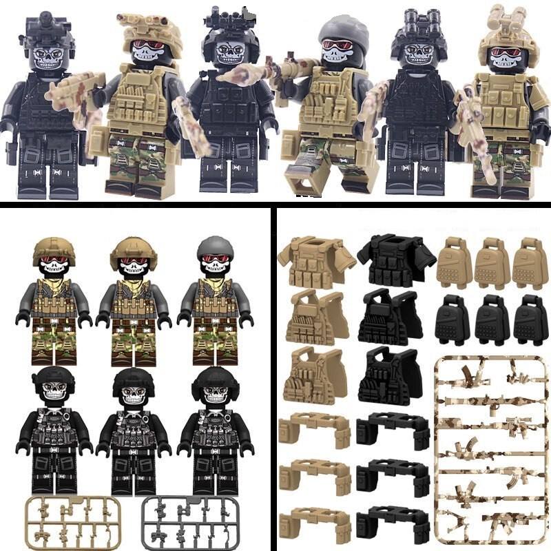Мініфігурки військові Ghost, 6 шт. (сондатики для LEGO)
