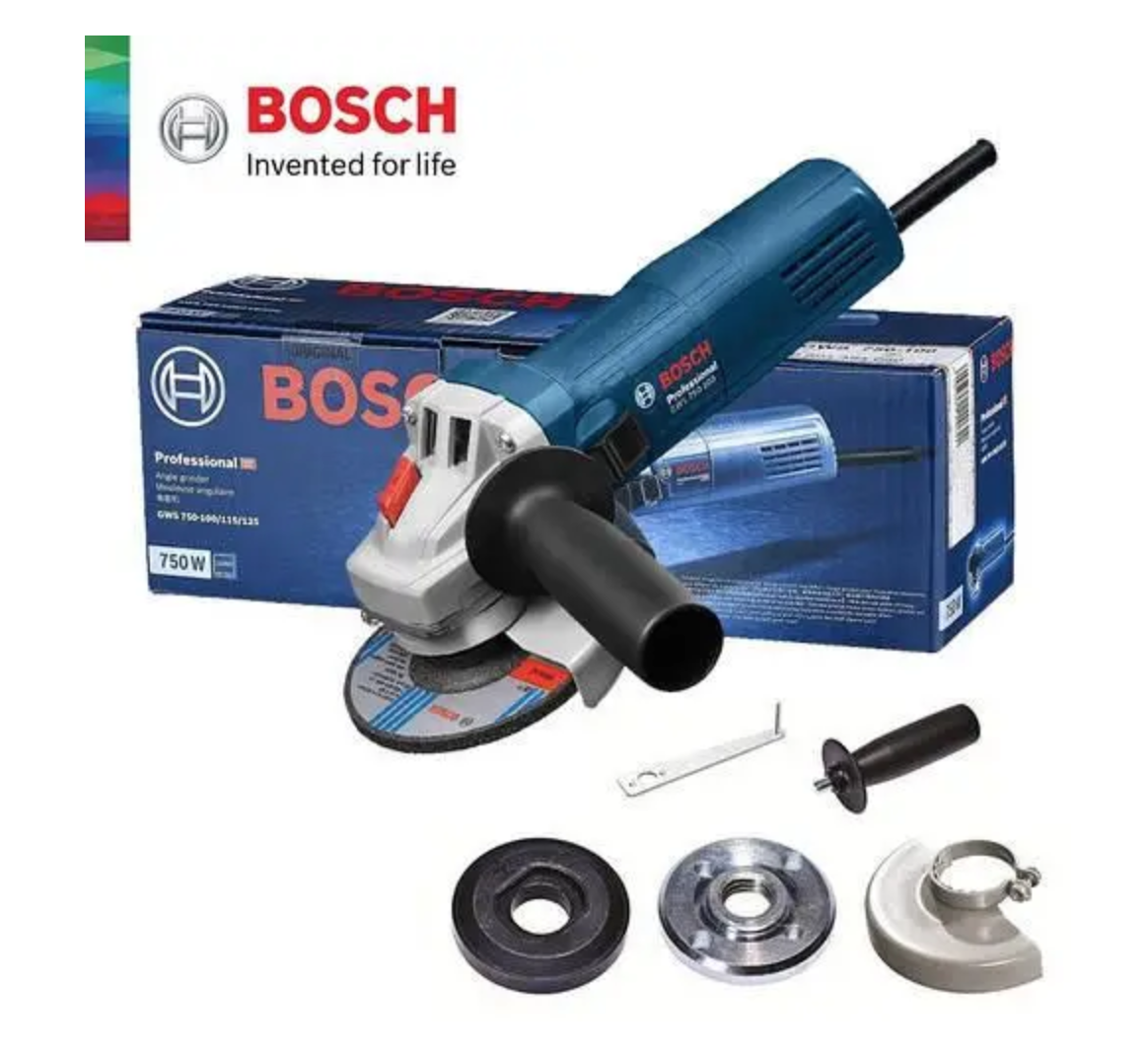 Маленька болгарка з регулюванням обертів (кутова шліувальна машина) Bosch GWS 750 S : 750 Вт, 125мм круг КШМ (0601394121)