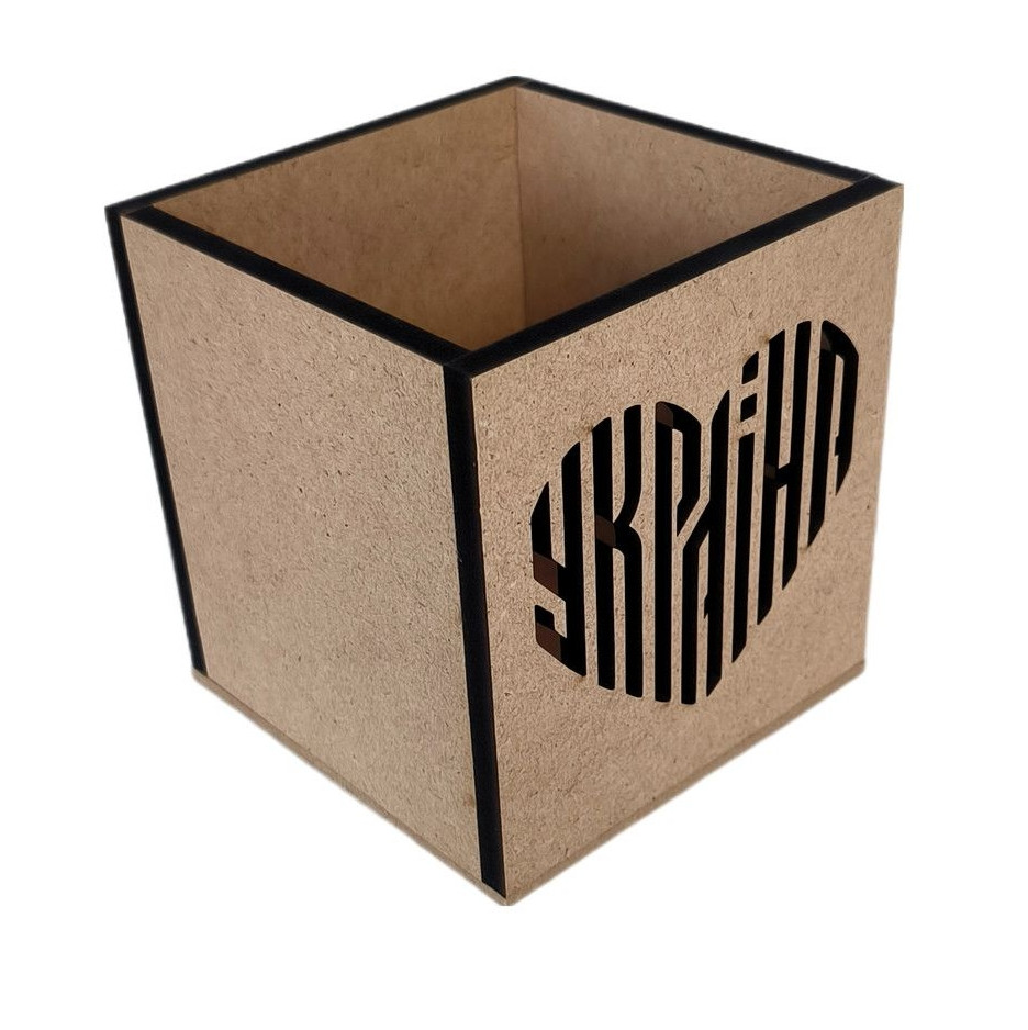 Стакан „Украина“, МДФ, 10х10х10см, ROSA TALENT