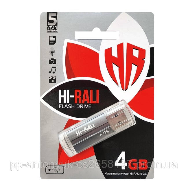 Флеш-накопичувач 4GB Hi-Rali Corsair нефрит USB 2.0