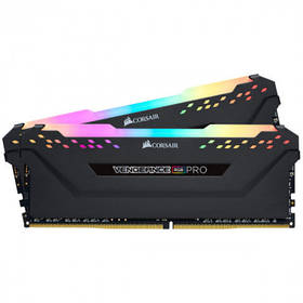 Модуль пам'яті для комп'ютера DDR4 16 GB (2x8GB) 3600 MHz Vengeance RGB Pro Black Corsair (CMW16GX4M2D3600C18)