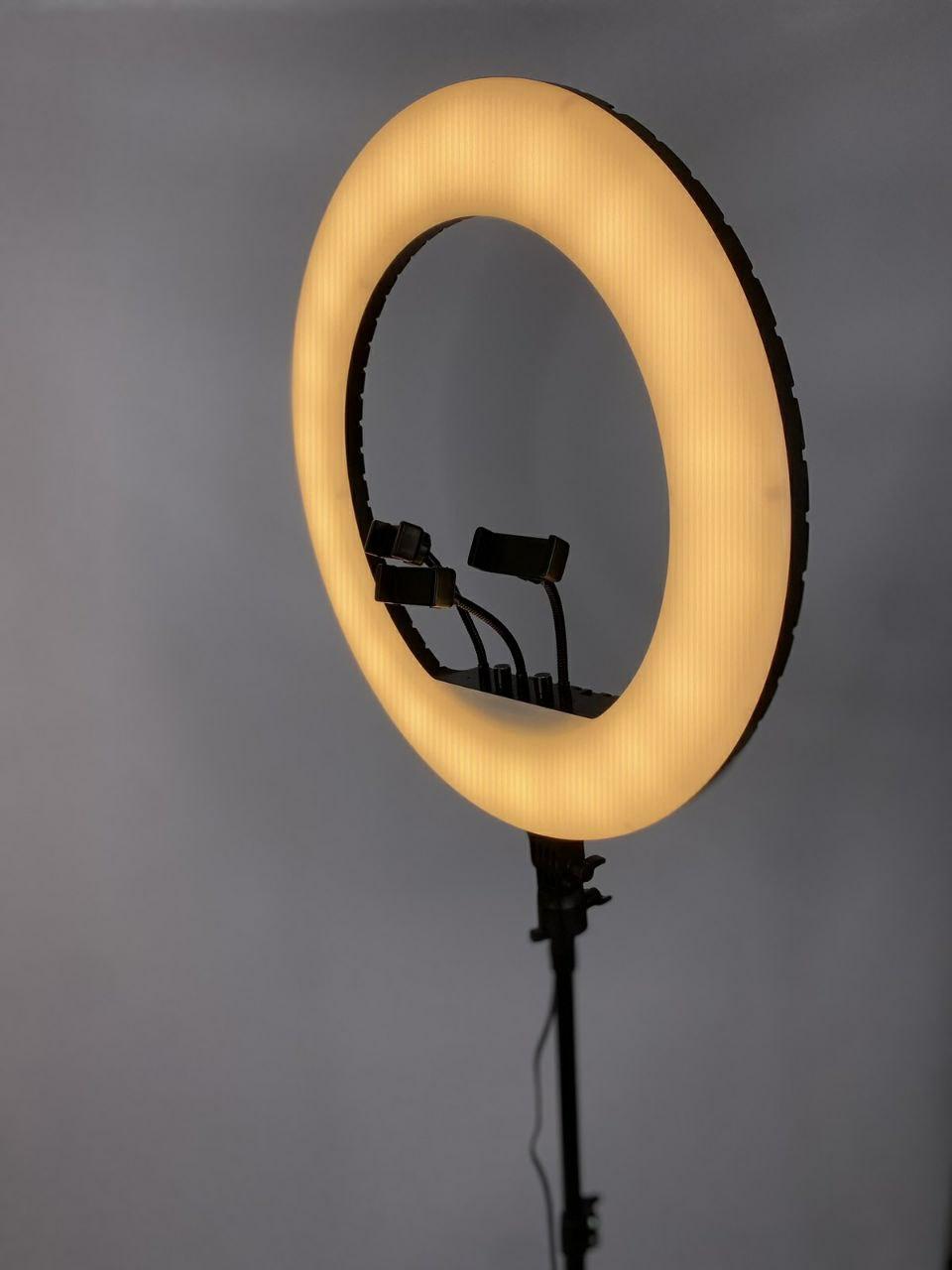 Кольцевая светодиодная лампа 45 см, Студийный свет, RGB Led лампа для предметной съемки со штативом - фото 5 - id-p1883933018