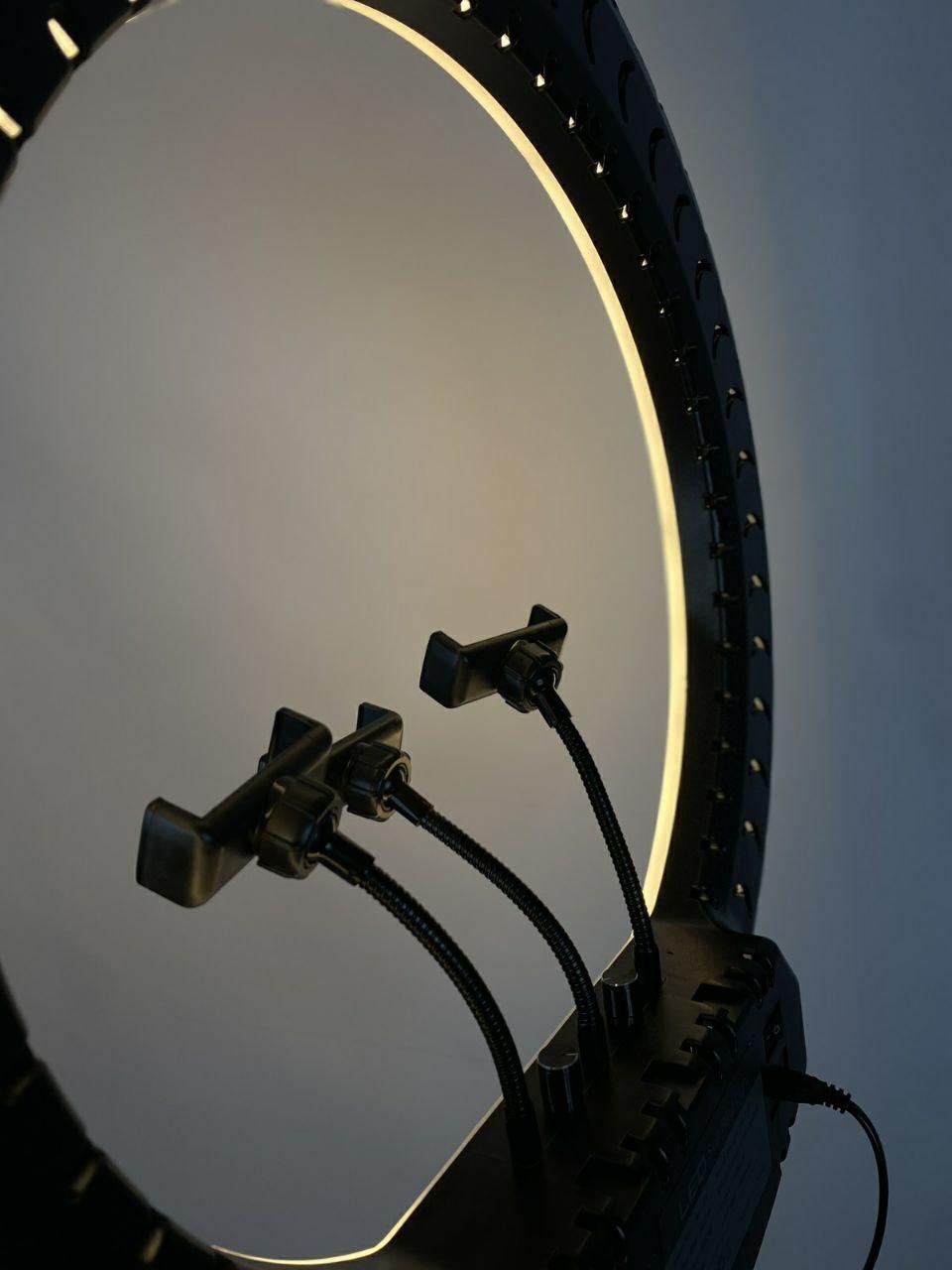 Цветная кольцевая лампа 45 см, Led лампа для предметной съемки со штативом, Кольцевая лампа набор блогера - фото 6 - id-p1883935378