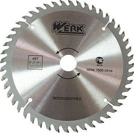 Диск пиляльний для дерева — 180х22,23 48 зуб. (WERK) 36102