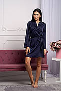 Шовковий халат із поясом, фото 3