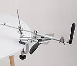 Точилка, верстат для заточування ножів Ruixin PRO RX-009 на струбцині 360° поворотний механізм 4 камені, фото 8