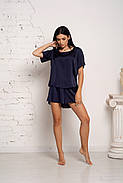 Шовкова піжама футболка і шорти, фото 7