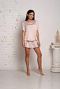 Шовкова піжама футболка і шорти, фото 7