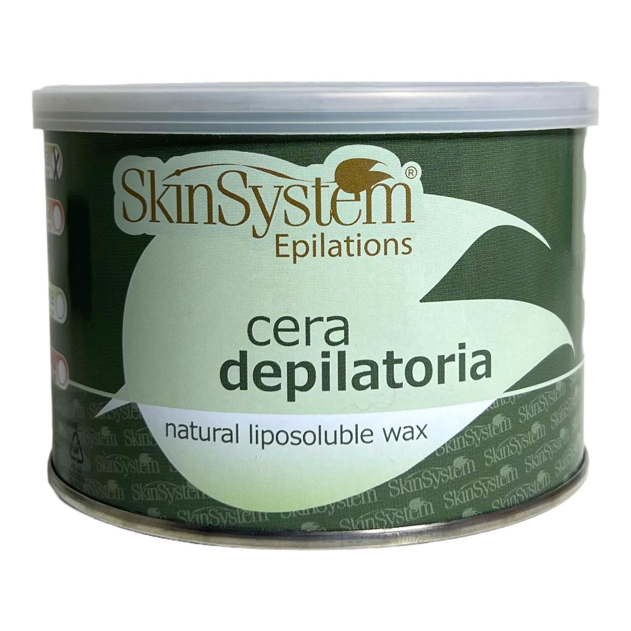 Віск для депіляції баночний Skin System 400мл, азулен