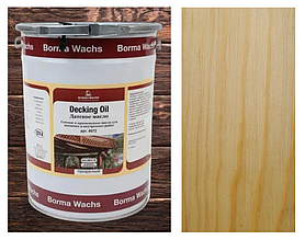 Палубна олія/масло (терасна) Decking Oil, Borma Wachs на сосні, колір Прозорий