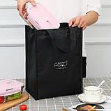 Ланчбег з фольгованим полотном на блискавці Food чорний (LB-31450), фото 4