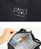 Ланчбег з фольгованим полотном на блискавці Food чорний (LB-31450), фото 7