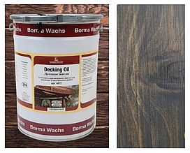 Палубна олія/масло (терасна) Decking Oil, Borma Wachs на сосні, колір Графіт