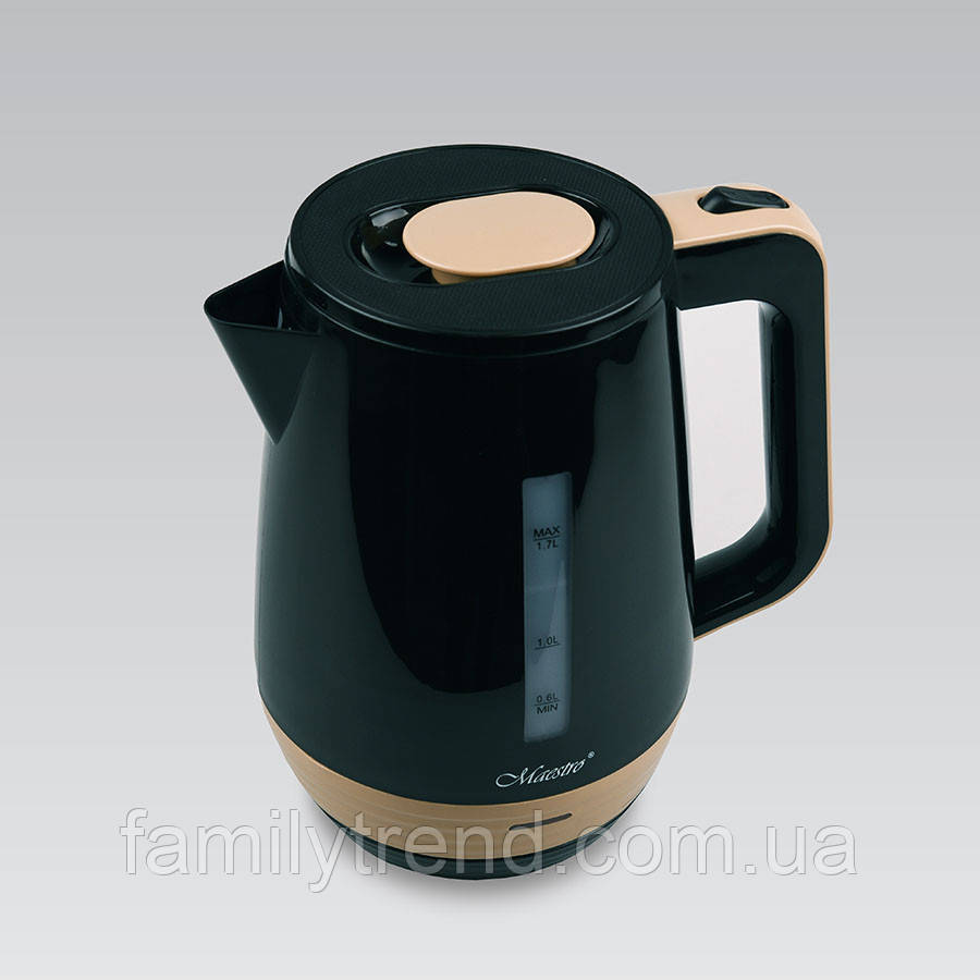 Електричний чайник 1.7 л дисковий Maestro MR-033-BLACK Електрочайник 2200 Вт для дому, офісу, дачі