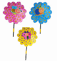 Ветрячок Цветочек V2203, детская игрушка вертушка, флюгер, ветряная мельница